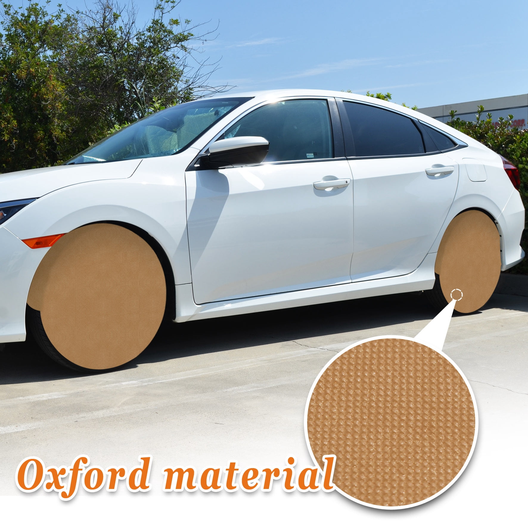 Sunny Wheel Tire Covers Taupe, Waterproof, UV Protection, Dust, Various Sizes, (24''-35''), 4-Pack