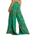 thumbnail image 2 of Blotona Boho Wide Leg Pants for Women High Waist Floral Printed Belted Palazzo Pants Loose Flowy Pants Hippie Beach Pants, 2 of 3