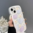 thumbnail image 6 of Compatible with iPhone Xs Max Case for Women/Girls, Cute Curly Wave Flowers Flora Love-Heart Platinum Transparent Soft Shockproof Case with Bracelet for iPhone Xs Max, 6 of 6