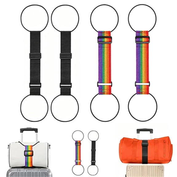 Adjustable Luggage Connector Straps, Multi Use Strong Luggage Connector Straps for Suitcases, Elastic Adjustable for Travel