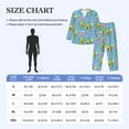 thumbnail image 4 of Haiem Avocado Work Out Pattern Men’s Long-sleeve Sleepwear,Sleepwear Set,2-piece Loungewear Set,Soft PJs Comfy Nightwear with Pockets-Small, 4 of 7