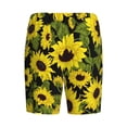 thumbnail image 5 of Naloa Sunflowers In Vintage Men's Short Pajama Pants, Lounge Comfort Shorts with Elasticized Waistband and Side Pockets - Small, 5 of 9