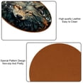 thumbnail image 5 of Wolf 6PCS Round Microfiber Leather Bar Coasters Set, 11x11 cm/4.3x4.3 in, Drink Coasters for Table and Home Decor, 5 of 6