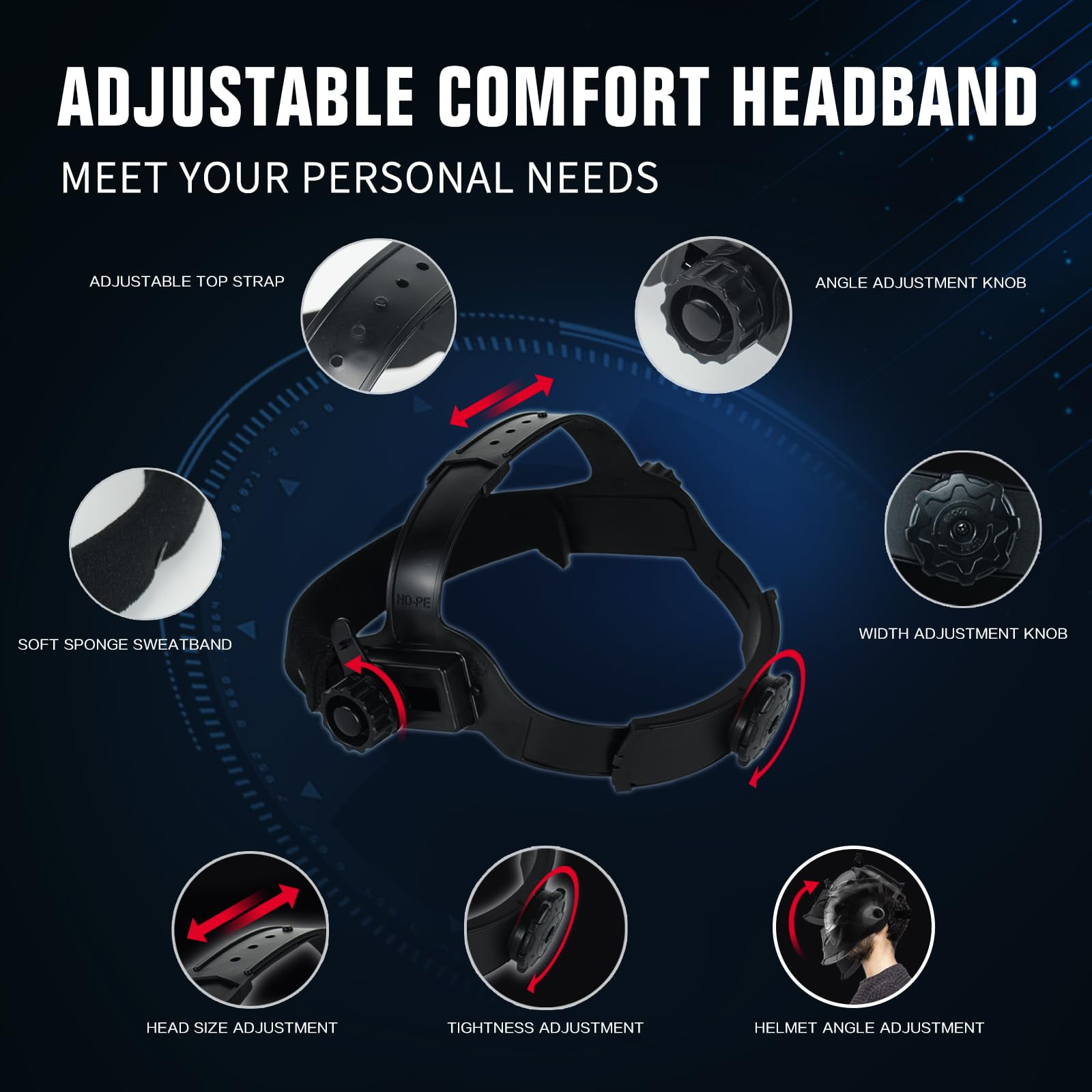 Auto Darkening Welding Helmet with Light Solar Powered True Color Welding Hood 2 Arc Sensor Wide Shade 9-13 Welding Mask with Extra Grinding Mode Weld Helmet