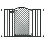 Ingenuity Modern Home Walk-Thru Safety Pet and Baby Gate, Grey, Openings from 30-60" Wide, 30' Tall, Ages 6-24 Months