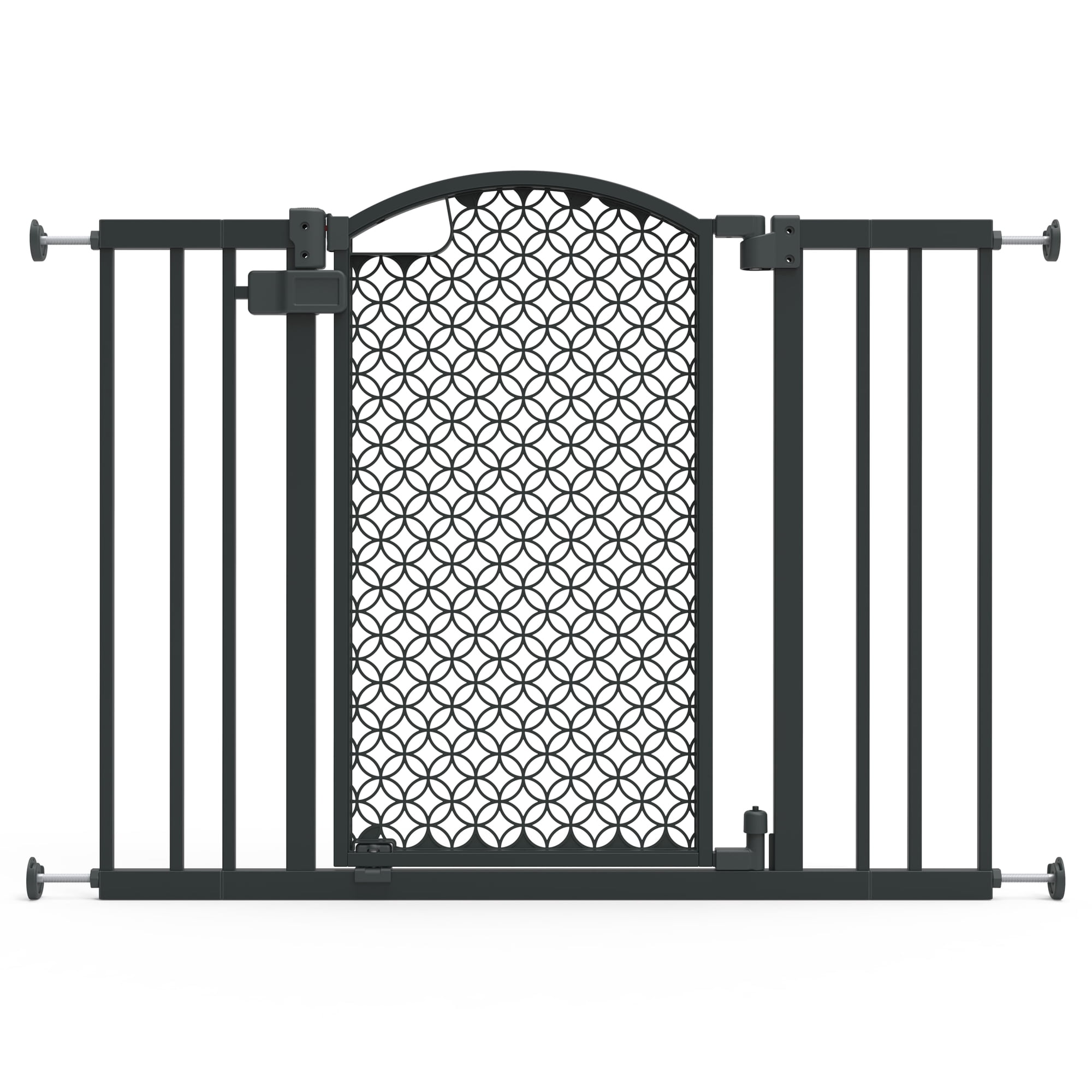 Ingenuity Modern Home Walk-Thru Safety Pet and Baby Gate, Grey, Openings from 28-42" Wide, 30' Tall