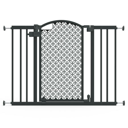 Ingenuity Modern Home Walk-Thru Safety Pet and Baby Gate, Grey, Openings from 30-60" Wide, 30' Tall, Ages 6-24 Months