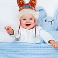 thumbnail image 2 of Shisuyan 1Set Tiger Head Hat Brocade Red Decorative Festive Atmosphere for Children, 2 of 8