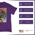 thumbnail image 4 of Tee Hunt Dean Russo Colorful Parrot T-Shirt Exotic Bird Beak Feather Men's Tee, Purple, Medium, 4 of 5