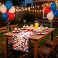 thumbnail image 4 of Independence Day Themed Table Runner Flag And Star Patterns Placemat Holiday Party Table Decoration Table Runner, 4 of 6