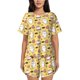 thumbnail image 1 of Balery Rabbit Hunger Conjunto de Pijama para Mujer con Estampado, Dos Piezas de Manga Corta y Shorts, Ropa de Dormir Suave con Cuello Redondo y Bolsillos-Large, 1 of 6