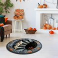 thumbnail image 5 of Xlulu Abyss Quilted Round Mat,3D Halloween Rug, Halloween Round Rug Spooky Ghost Pumpkin Optical Circular Floor Mat Halloween Decor Non Doormat, 5 of 6