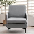 thumbnail image 2 of UWR-Nite Mid Century Modern Accent Chairs, Upholstered Fabric Armchair with Seat Cushion, Comfy Reading Chair for Bedroom, Living Room Office, 2 of 7