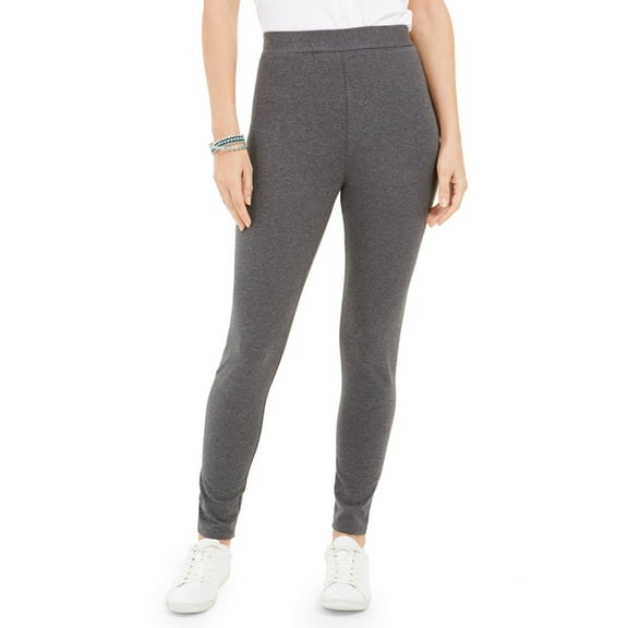 Style & Co. Womens Pull On Leggings Charcoal Heather XS