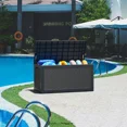 thumbnail image 6 of 100 Gallon Large Outdoor Storage Box with Lockable Lid, Waterproof Resin Deck Box for Patio, Garden, Porch & Poolside, All-Weather Durable Organizer-Christmas Gifts., 6 of 9