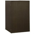 thumbnail image 3 of vidaXL Single Wheelie Bin Shed Poly Rattan 29.9"x30.7"x47.2" Brown, 3 of 3