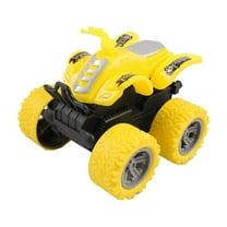 Gqtwoy Inertial Car Toy Set 4 Pack, Push and Go 4WD Friction Powered Vehicles, Durable ABS Construction, No Battery Needed, Party Favor, Gift Idea, Mini Toy Car for Playtime Fun