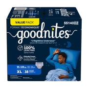 Goodnites Boys Nighttime Bedwetting Underwear, XL (95-120 lbs), 38 Count (Select for More)