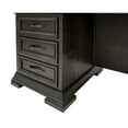 thumbnail image 2 of Double Pedestal Executive Desk Solid Wood Plank Top Fully Assembled Brown, 2 of 14