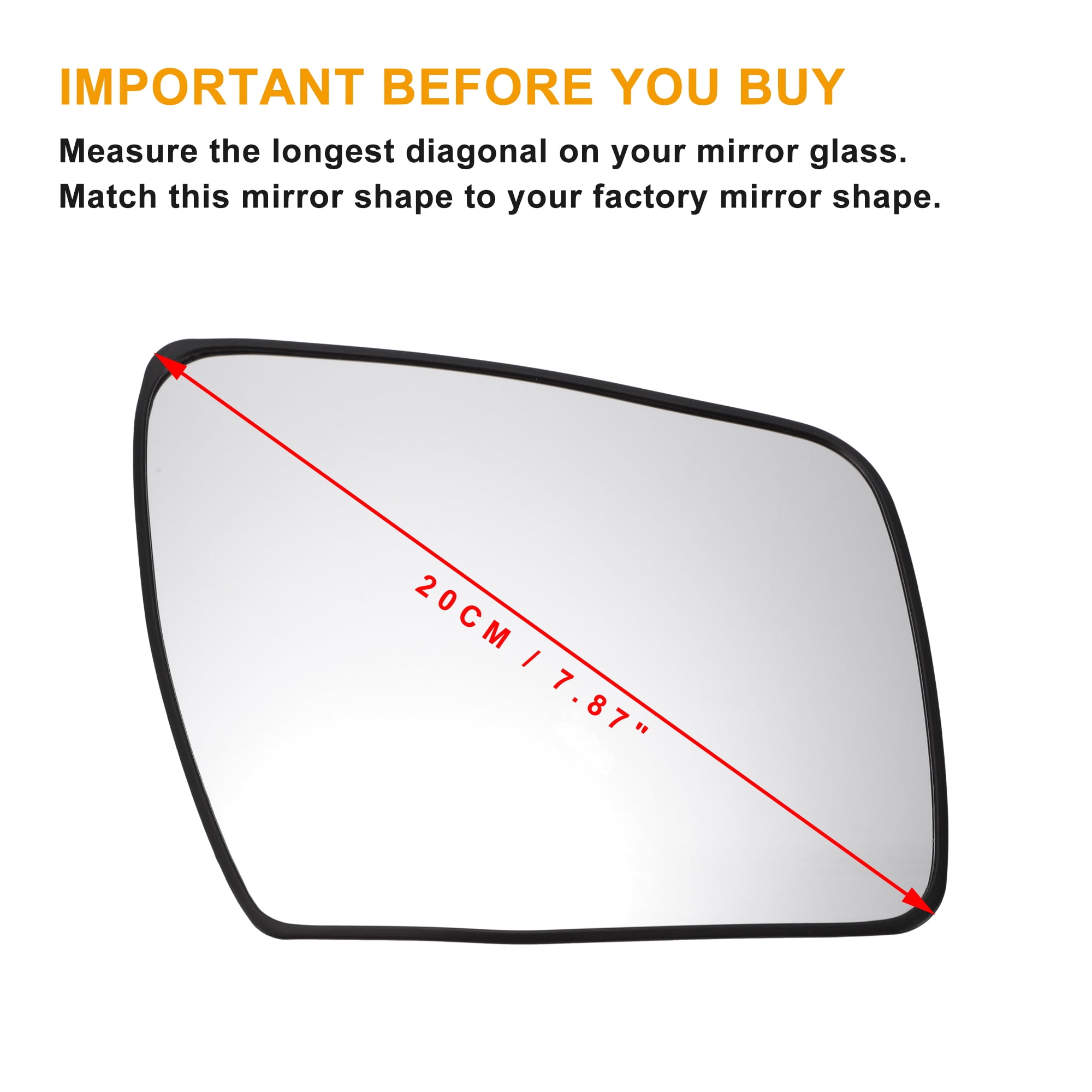 Unique Bargains Right Passenger Side Mirror Glass Replacement for KIA Soul 2009-2013