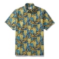 thumbnail image 4 of Camisa hawaiana de verano para hombre, con estampado de pájaros en 3D, para vacaciones, viajes, Hawái, manga corta, informal, de gran tamaño, con solapa, 4 of 4