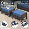 thumbnail image 6 of MF Studio 7-Seat Wicker Patio Furniture Set with 2 Swivel Chairs & 3-Seat Sofa with 2 Ottoman, Outdoor Sectional Conversation Set for Garden, Blue, 6 of 10