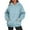 Blue, variant on Women's Oversized Long Sleeve Crewneck Sweatshirt Casual Loose-Fitting Drawstring,Women’s Long Sleeve Pullover Hoodie, Casual Crewneck Sweatshirt for Everyday Wear,Blue L