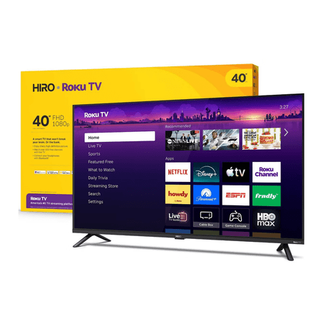 Hiro Roku TV 40" 1080p Full HD Smart TV Flat Screen LED Television