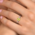 thumbnail image 4 of Gem Stone King 925 Silver and 10K Yellow Gold Canary Mystic Topaz and Lab Grown Diamond Engagement Ring for Women | 1.00 Cttw | Oval 7X5MM | Gemstone November Birthstone | Size 7, 4 of 6