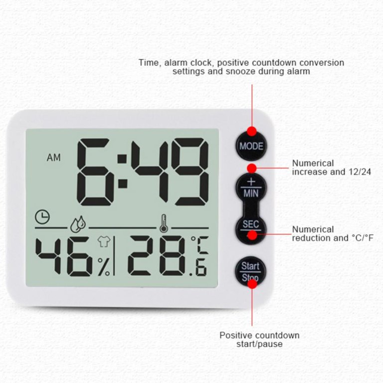 Digital Hygrometer Room Thermometer Monitor With Backlight, Thermometer For  Room Temperature, Room Indoor Thermometer, Humidity Meter, Temperature Hum