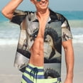 thumbnail image 5 of Lsque Swordsman Cool Dragon pattern Hawaiian Shirt for Men, Unisex Summer Beach Casual Short Sleeve Button Down Shirts-X-Large, 5 of 9