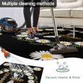 thumbnail image 5 of Black Daisy Bees Outdoor Rug for Patio/Deck/Porch, Non-Slip Large Area Rug 6 x 9 Ft, Spring Farmhouse Honey Floral Rings Indoor Outdoor Rugs Washable Area Rugs, Reversible Camping Rug Carpet Runner, 5 of 8