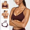 thumbnail image 4 of Versatile Strappy Back Sports Bra with Removable Pads for Comfort and Support Seamless Yoga Gym Everyday Wear for Daily Routine, 4 of 5