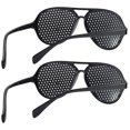Axio 2Pcs Vision Improvement Eye Glasses Pinhole Eyeglasses Full Frame
