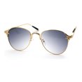 thumbnail image 2 of Womens Rhinestone Bling Victorian Art Deco Metal Rim Sunglasses Gold Grey, 2 of 4