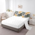 thumbnail image 3 of YST Modern 7-Piece Abstract Art Comforter Set, Orange Black White Geometric Bedding, Full Size, 3 of 4