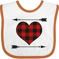 thumbnail image 3 of Inktastic Buffalo Plaid Valentines Day Heart Boys or Girls Baby Bib, 3 of 4