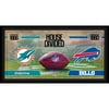Miami Dolphins vs. Buffalo Bills Framed 10" x 20" House Divided Football Collage