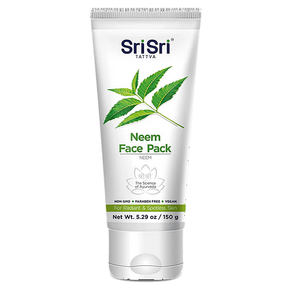 Sri Sri Tattva Neem Face Pack, Herbal Oil Control Acne Mask for All Skin Types, 150g
