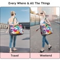 thumbnail image 4 of Weekender Bag with Baseball Soccer Prints Large Capacity Travel Tote Bag Lightweight Multipurpose for Boys, Teens, Athletes, 4 of 5