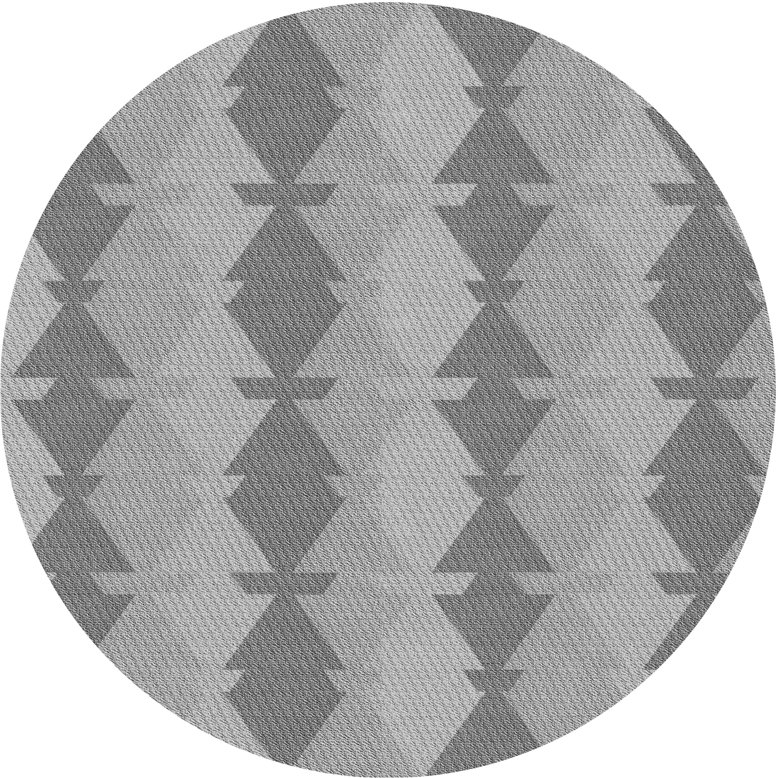 Ahgly Company Indoor Round Patterned Gray Cloud Gray Area Rugs, 3 ...