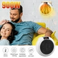 GPEH 900W Plug in Electric Heater Fan Digital Thermostat Wall Sockets w
