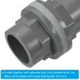 thumbnail image 6 of Uxcell ID Water Tank Pipe Fitting Straight Tube Adapter Connector, Grey 3/4" 1, 6 of 6