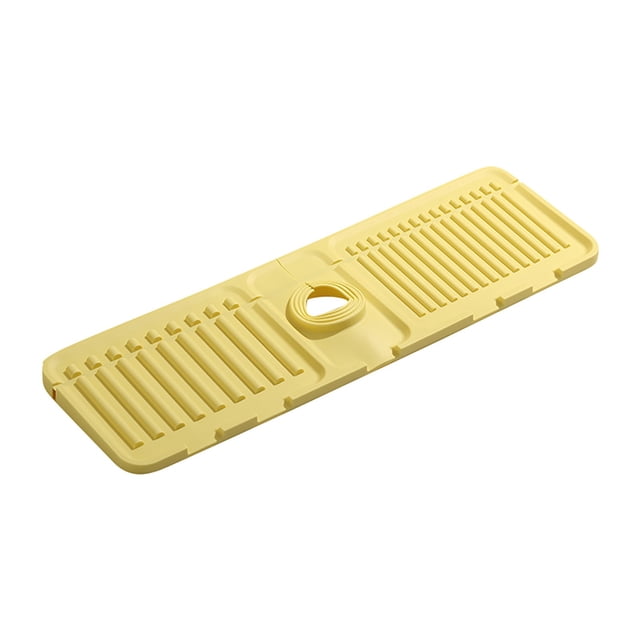 Silicone Faucet Guard Mat Kitchen Countertop Protector Slope Drying Rack for