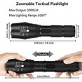 thumbnail image 4 of LLC Lampe de Poche Torche LED Haute Puissance avec 2 Batteries Rechargeables et Chargeur USB, 4 of 5