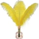 thumbnail image 1 of Xiao Hua 12 plumas de avestruz amarillas naturales a granel de 40 a 45 cm para centros de mesa de bodas, fiestas, Pascua, Gatsby y decoración del hogar., 1 of 5