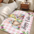 thumbnail image 5 of Easter Gnomes Area Rugs Collection 3'x5', Watercolor Floral Daisy Eggs Spring Pink Plaid Non Slip Indoor Rectangle Throw Runner Rug Floor Mat Carpet for Living Room Dining Table Bedroom Nursery, 5 of 9