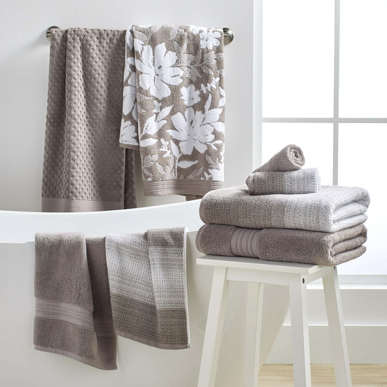 Better Homes & Gardens Signature Soft 6 Piece Solid Towel Set, Taupe Splash