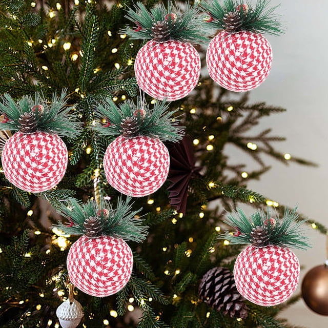 Xihbxyly Bolas Navideñas de Espuma, Juego de 6 Piezas, Bolas de Espuma Multicolor, Diseño Ligero y Duradero, Decoración Navideña Versátil, para Árbol, Corona o Mesa, Tamaño 6 X 6 Cm