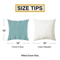 thumbnail image 4 of Top Finel Decorative Hand-Made Throw Pillow Covers for Couch Bed Soft Particles Striped Velvet Solid Cushion Covers 16 x 16 inches 40 x 40 cm, Pack of 2, Light Blue, 4 of 6